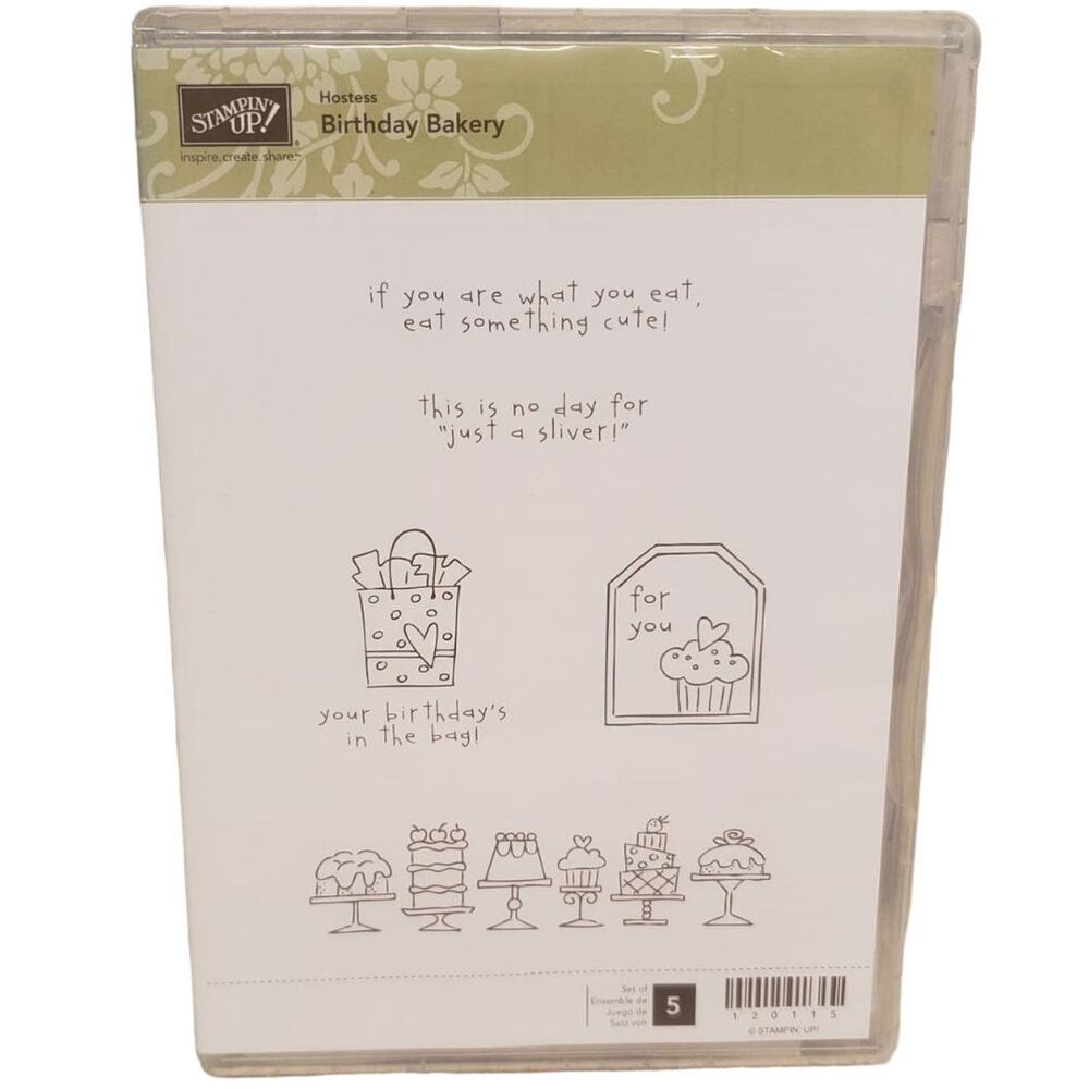 Stampin Up Stamp Set Birthday Stamp Set Birthday Bakery Hostess Stamp Set